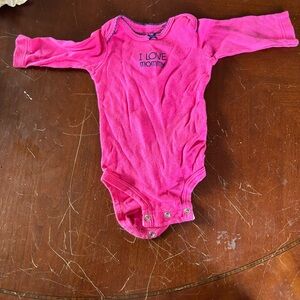 I love mommy long sleeve onesie button up